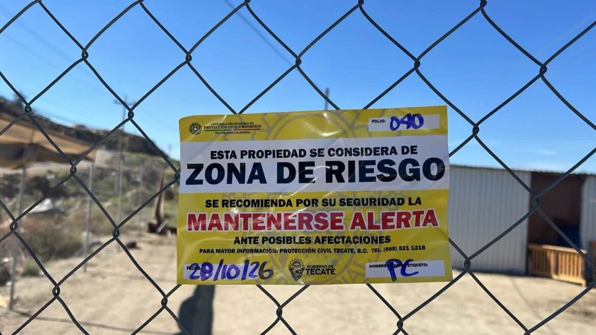zona de riesgo tecate lluvias